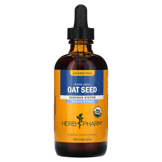 Herb Pharm USDA Organic Oat Seed Supplement for Nervous System Balance - Image 1