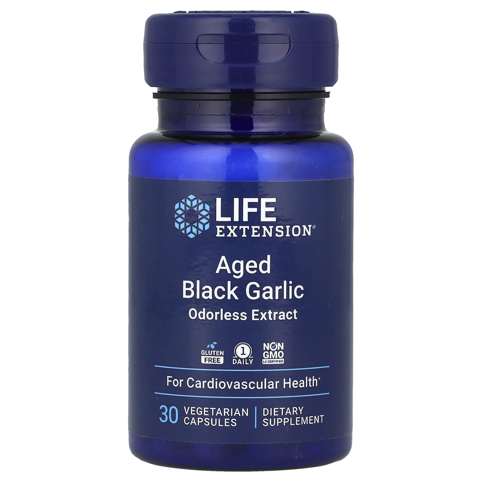Life Extension, Aged Black Garlic, 30 Vegetarian Capsules (500 mg per Capsule) - Image 1