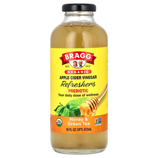 Bragg Apple Cider Vinegar Refreshers - USDA Organic, Prebiotic, 16 fl oz - Image 1
