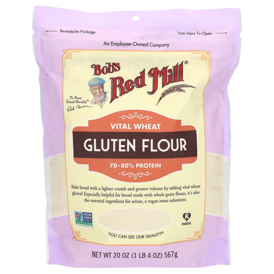 Bob's Red Mill Vital Wheat Gluten Flour, 20 oz - Perfect for Seitan & Vegan Baking - Image 1