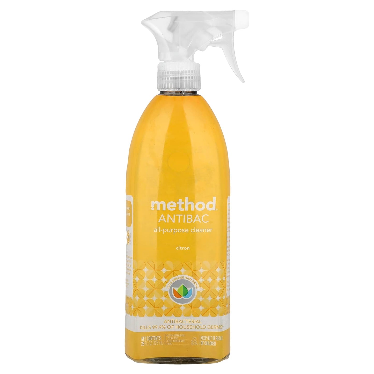 Method, AntiBac, All-Purpose Cleaner, Citron, 28 fl oz (828 ml) - Image 1