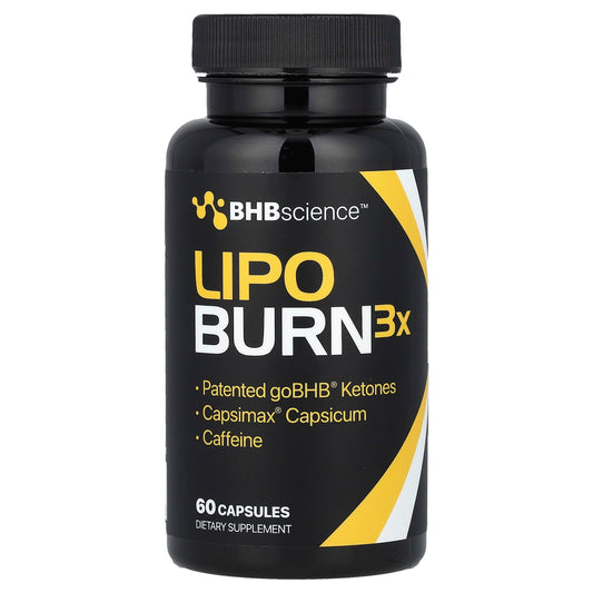 Real Ketones, Lipo Burn3X, 60 Capsules - Image 1