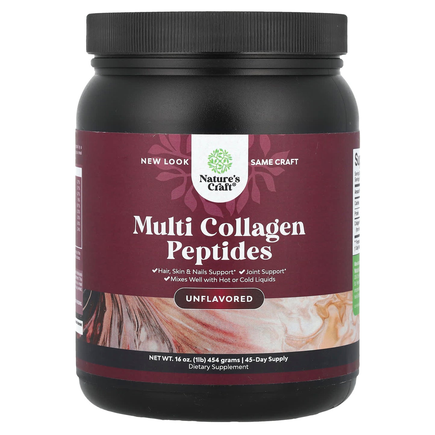 Nature's Craft, Multi Collagen Peptides, Unflavored, 16 oz (454 g) - Image 1