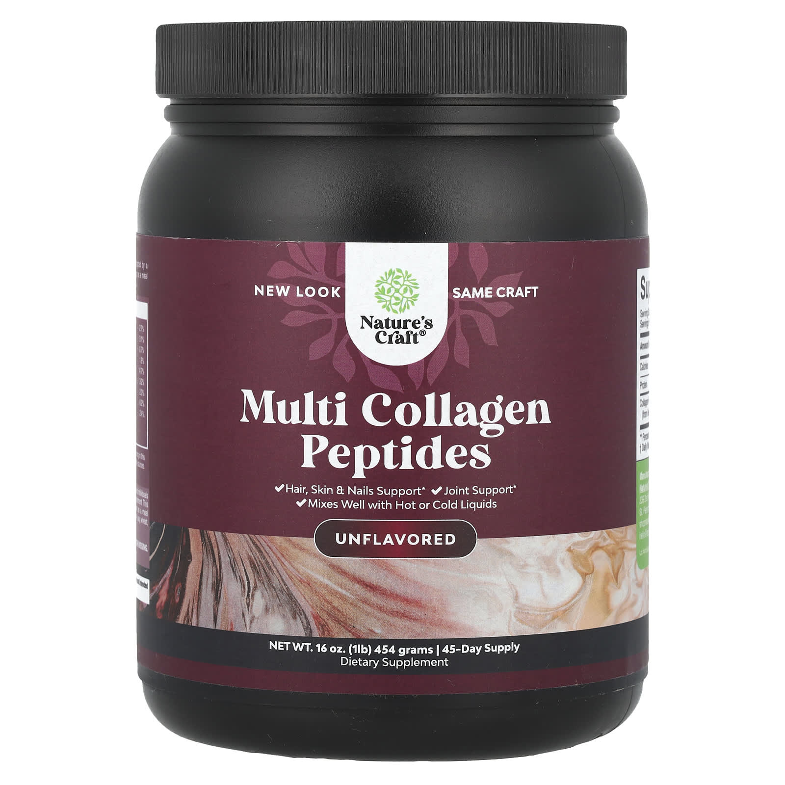 Nature's Craft, Multi Collagen Peptides, Unflavored, 16 oz (454 g) - Image 1