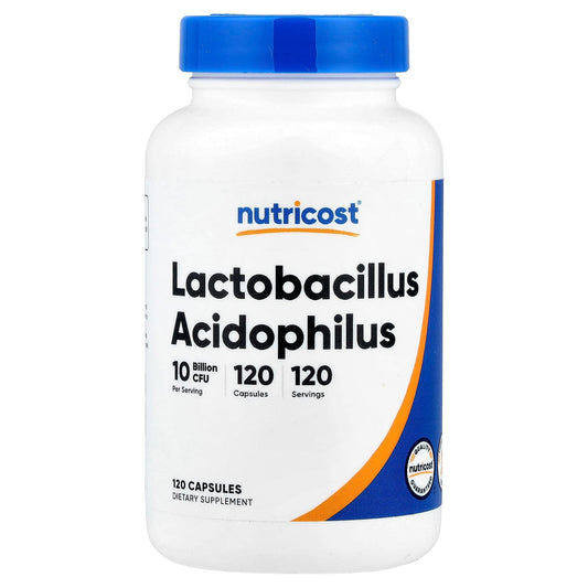 Nutricost, Lactobacillus Acidophilus, 10 Billion CFU, 120 Capsules - Image 1