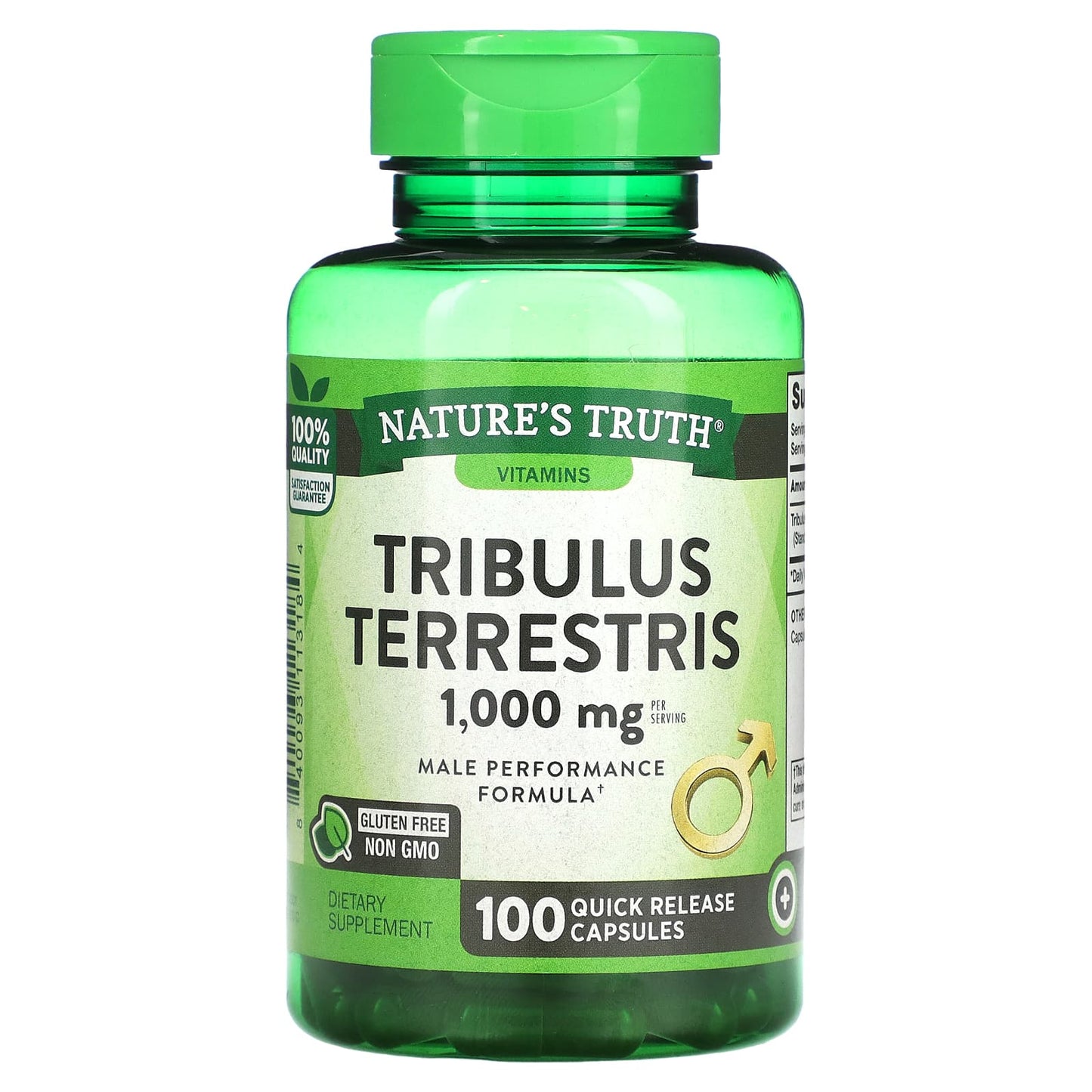 Nature's Truth, Tribulus Terrestris, 100 Quick Release Capsules (500 mg per Capsule) - Image 1