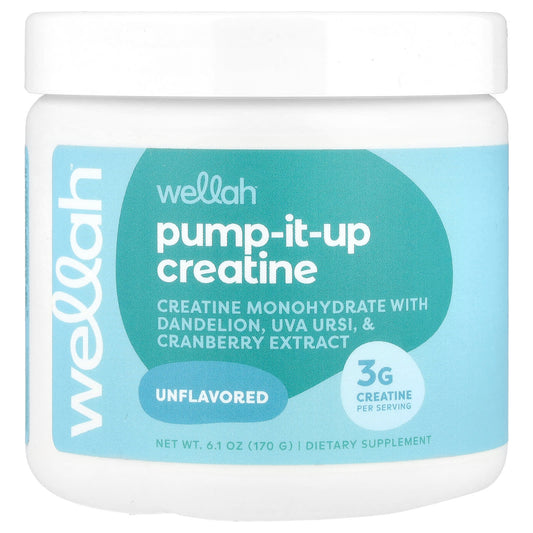Wellah, Pump-It-Up Creatine, Unflavored, 6.1 oz (170 g) - Image 1
