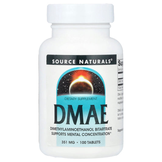 Source Naturals, DMAE , 351 mg , 100 Tablets - Image 1