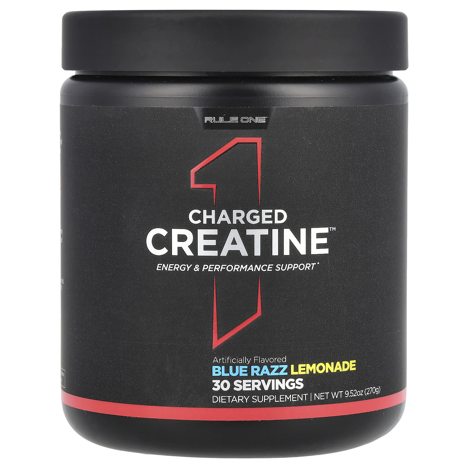 Rule One Proteins, Charged Creatine, Blue Razz Lemonade, 9.52 oz (270 g) - Image 1