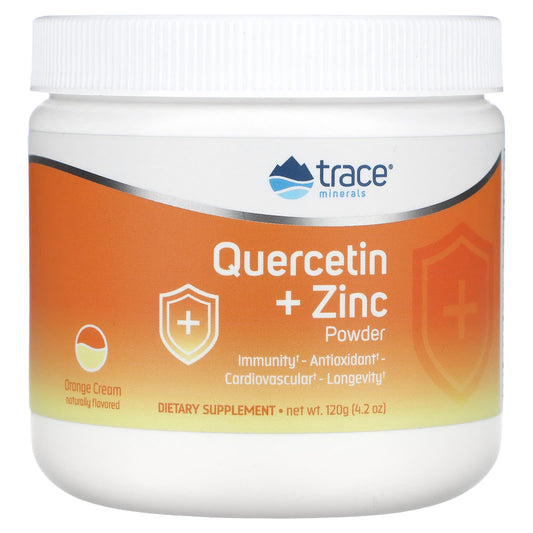 Trace, Quercetin + Zinc Powder, Orange Cream, 4.2 oz (120 g) - Image 1