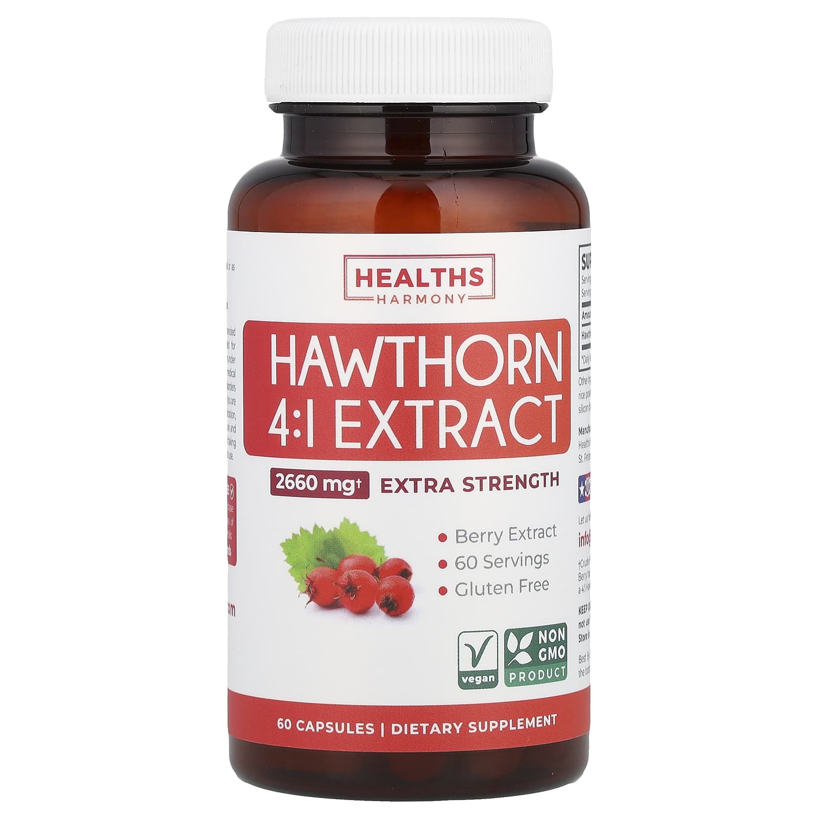 Hawthorn 4:1 Extract - Extra Strength Heart Health Supplement - Image 1