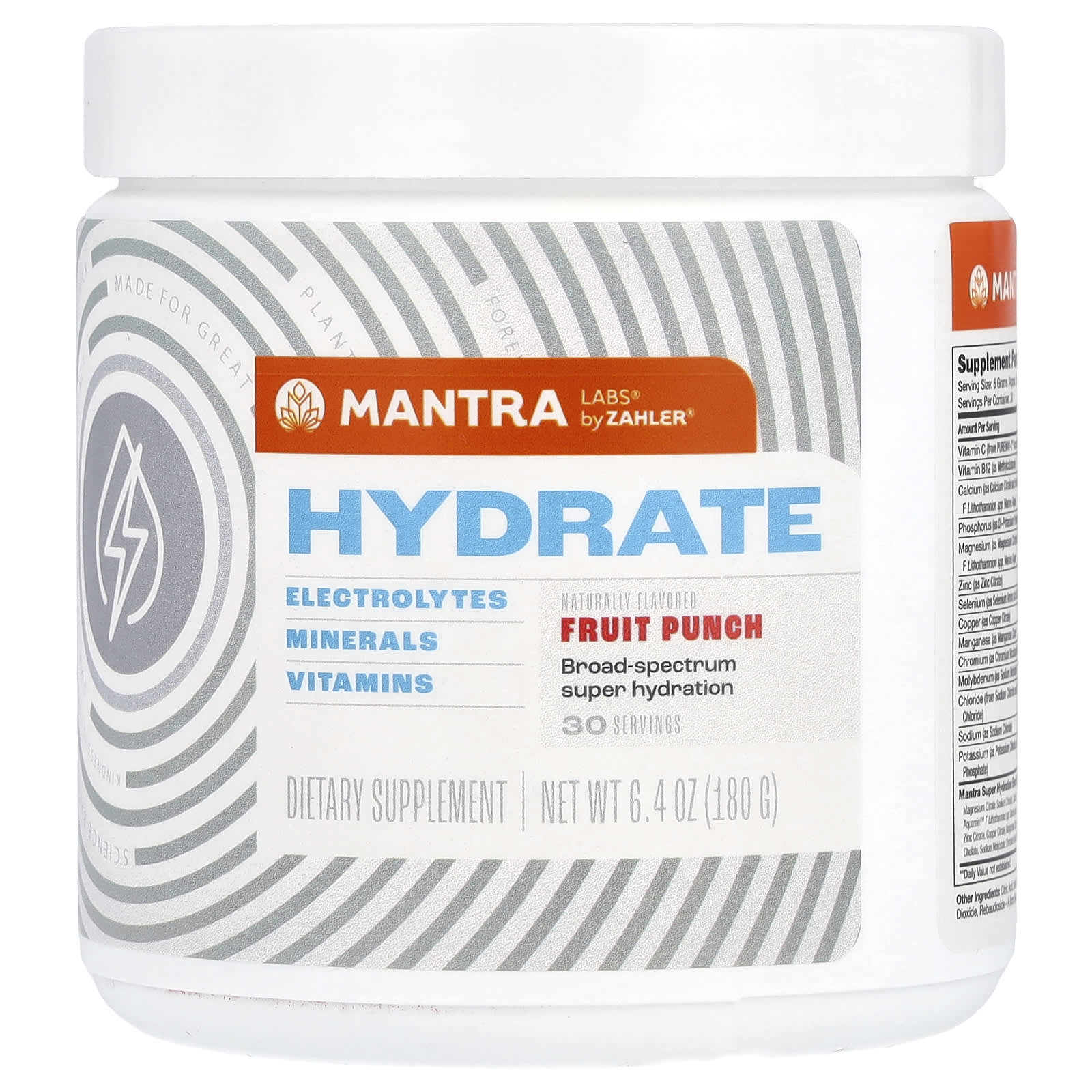 Zahler, Hydrate, Fruit Punch, 6.4 oz (180 g) - Image 1