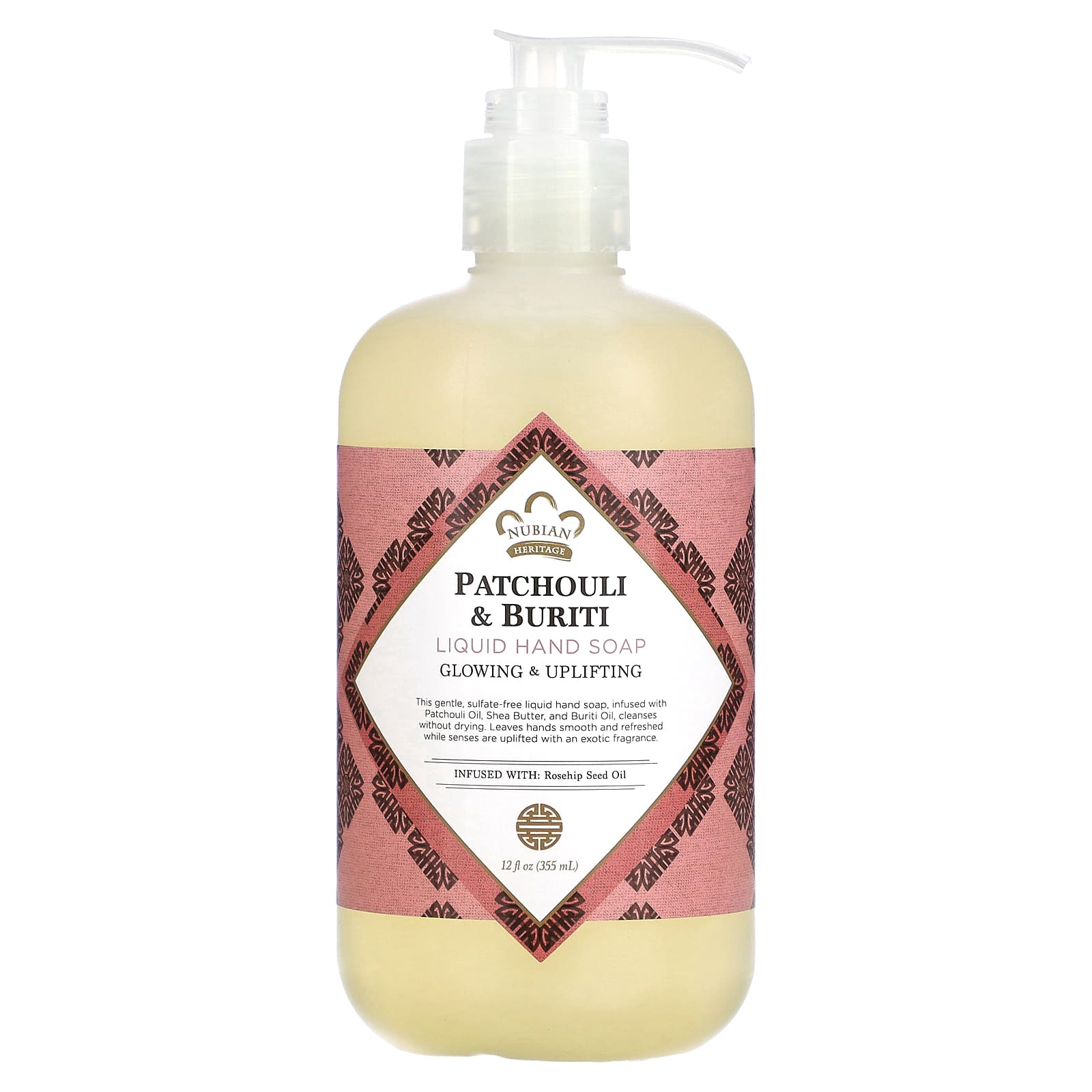 Nubian Heritage, Liquid Hand Soap, Patchouli & Buriti, 12 fl oz (355 ml) - Image 1
