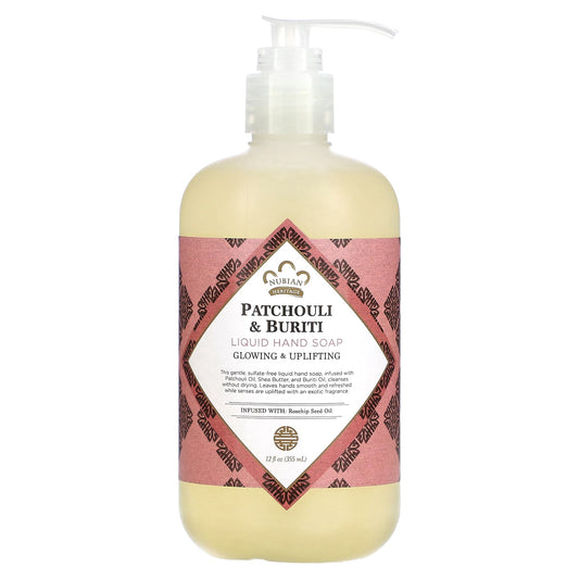 Nubian Heritage, Liquid Hand Soap, Patchouli & Buriti, 12 fl oz (355 ml) - Image 1