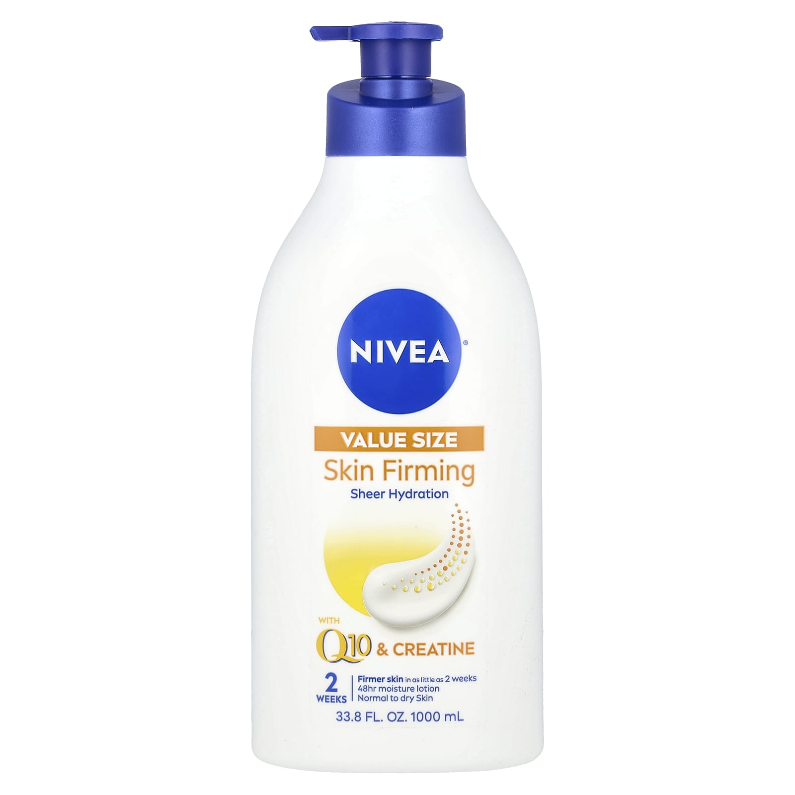 Nivea, Skin Firming Sheer Hydration Body Lotion, 33.8 fl oz (1,000 ml) - Image 1