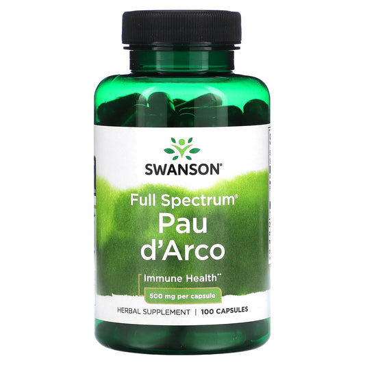 Swanson, Full Spectrum Pau d'Arco, 500 mg, 100 Capsules - Image 1