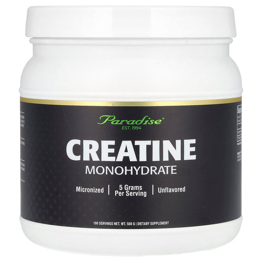Paradise Herbs, Creatine Monohydrate, Unflavored, 500 g - Image 1