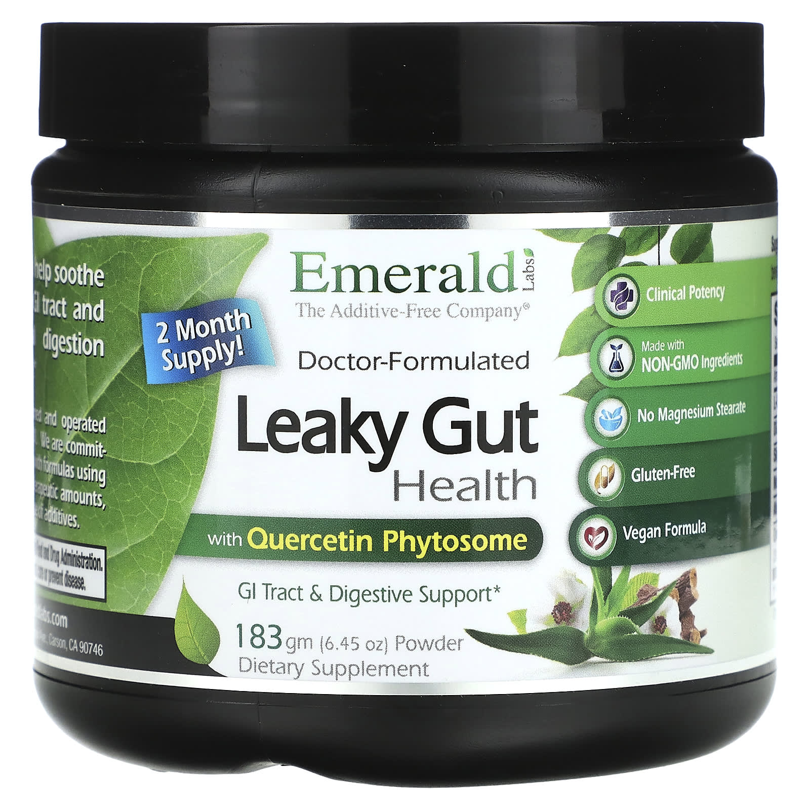 Emerald Laboratories Leaky Gut Support Supplement 2 Month Supply - Image 1