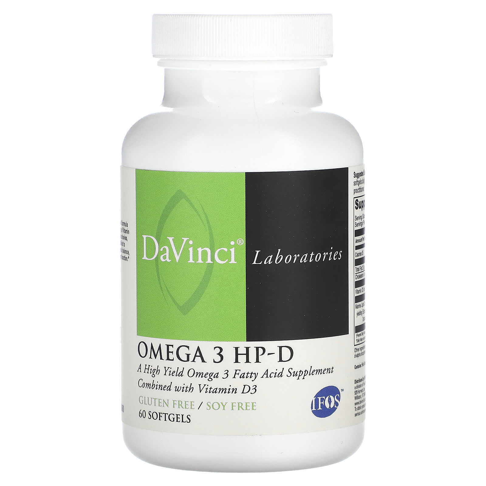 Wild Caught Omega 3 HP-D Supplement with Vitamin D3 by DaVinci Laboratories - Image 1