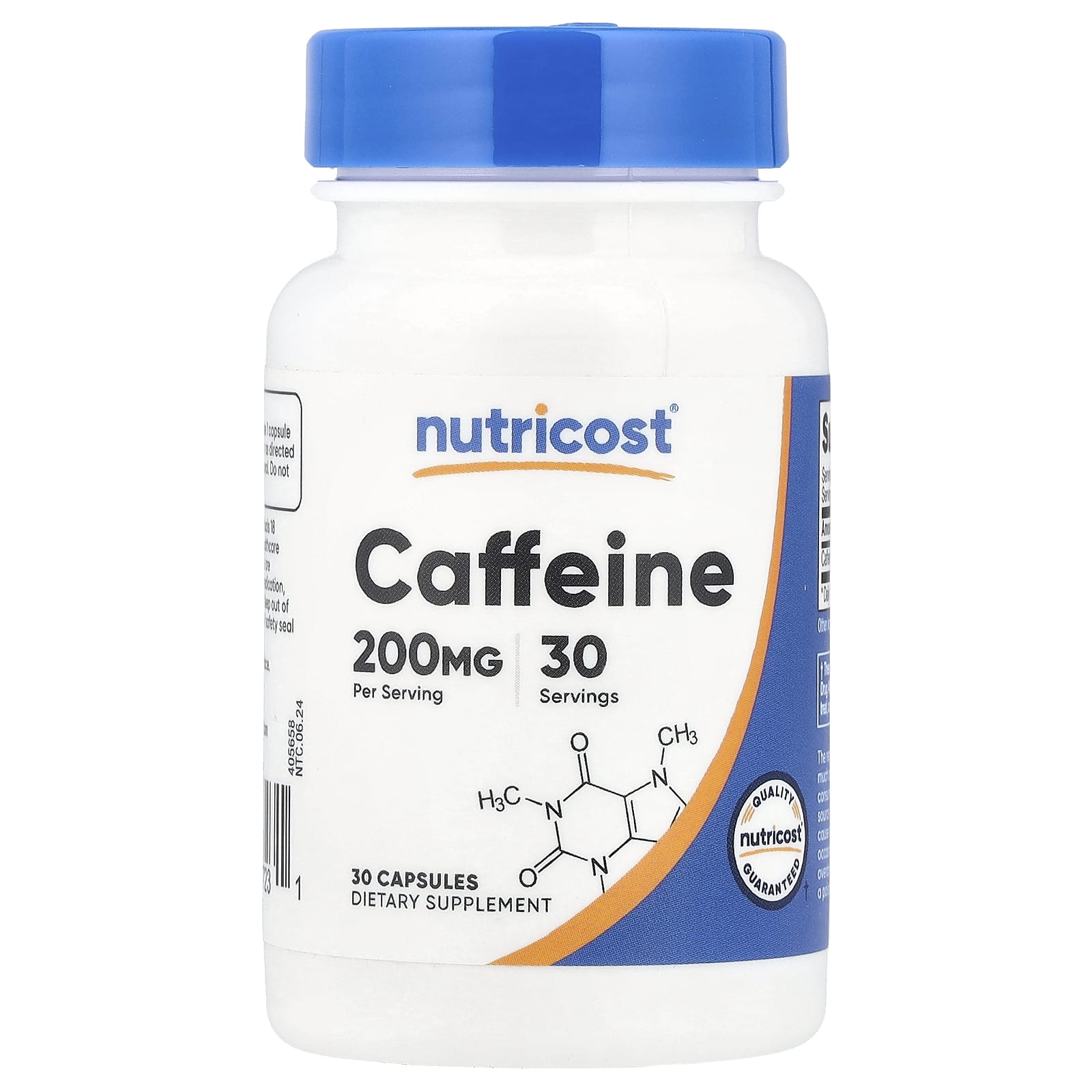 Nutricost, Caffeine, 200 mg , 30 Capsules - Image 1