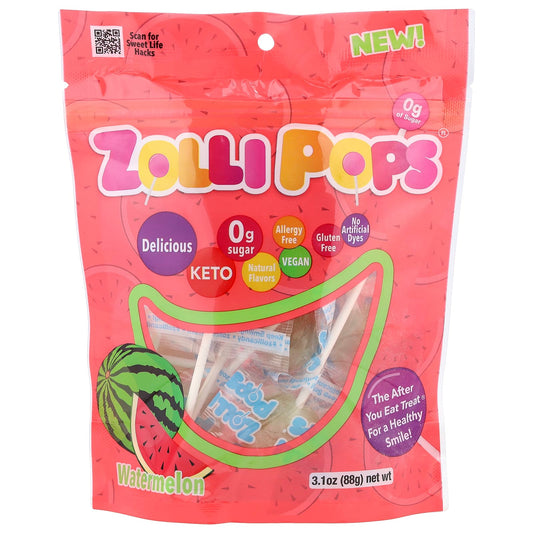 Zollipops, The Clean Teeth Pops, Watermelon, 3.1 oz (88 g) - Image 1