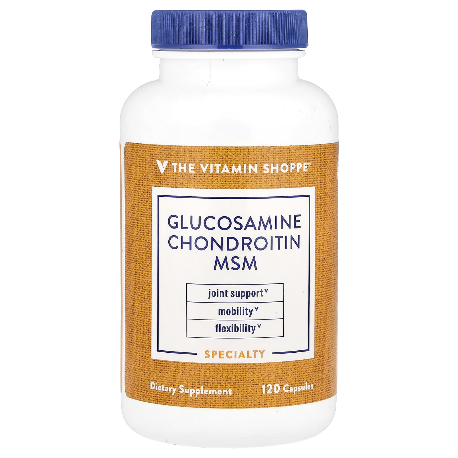 The Vitamin Shoppe, Glucosamine Chondroitin MSM, 120 Capsule - Image 1