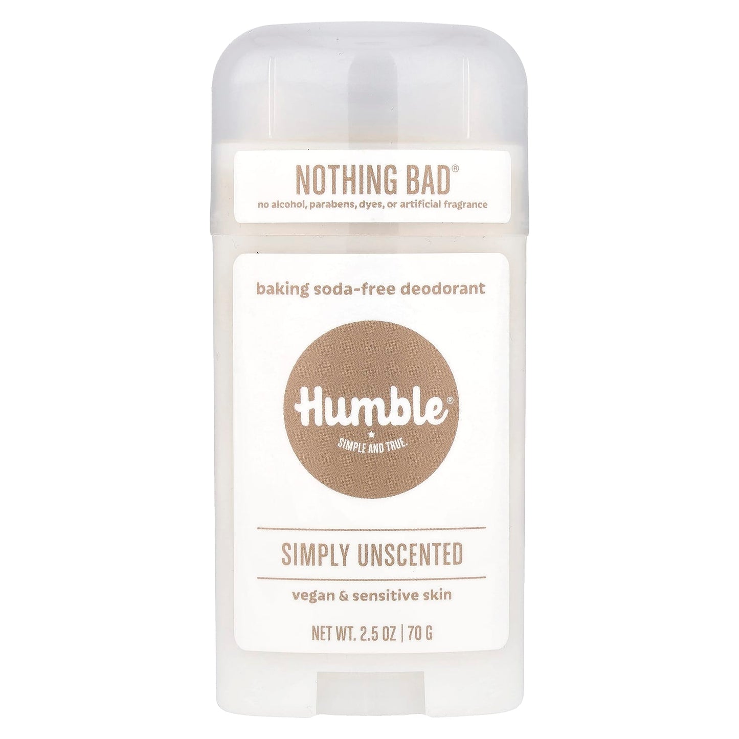 Natural, Aluminum-Free Deodorant by Humble Brands (2.5 oz, Unscented) - Image 1