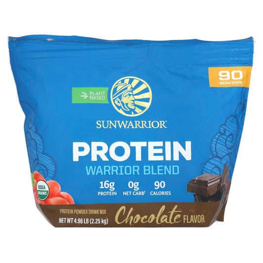 Sunwarrior, Warrior Blend, Protein, Chocolate, 4.96 lb (2.25 kg) - Image 1