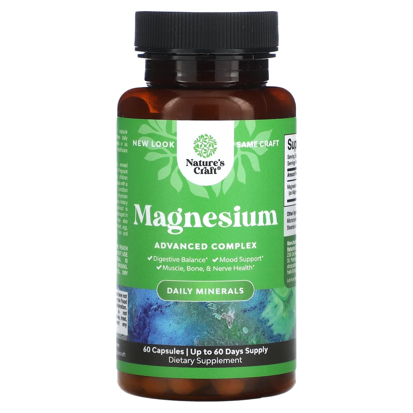 Nature's Craft, Magnesium, Advanced Complex, 500 mg, 60 Capsules - Image 1
