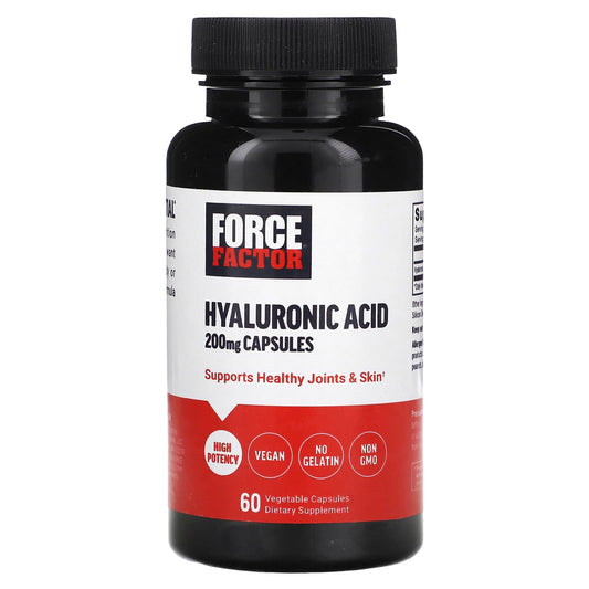 Force Factor Hyaluronic Acid 200mg for Healthy Joints & Skin - Image 1