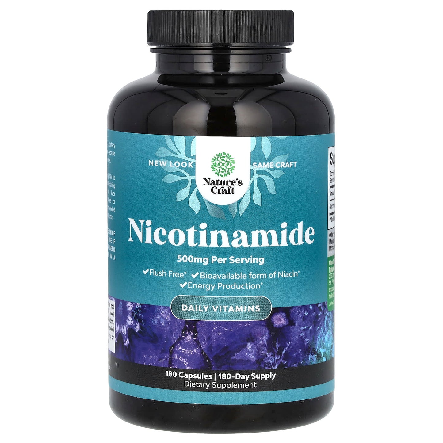 Nature's Craft, Nicotinamide, 500 mg , 180 Capsules - Image 1
