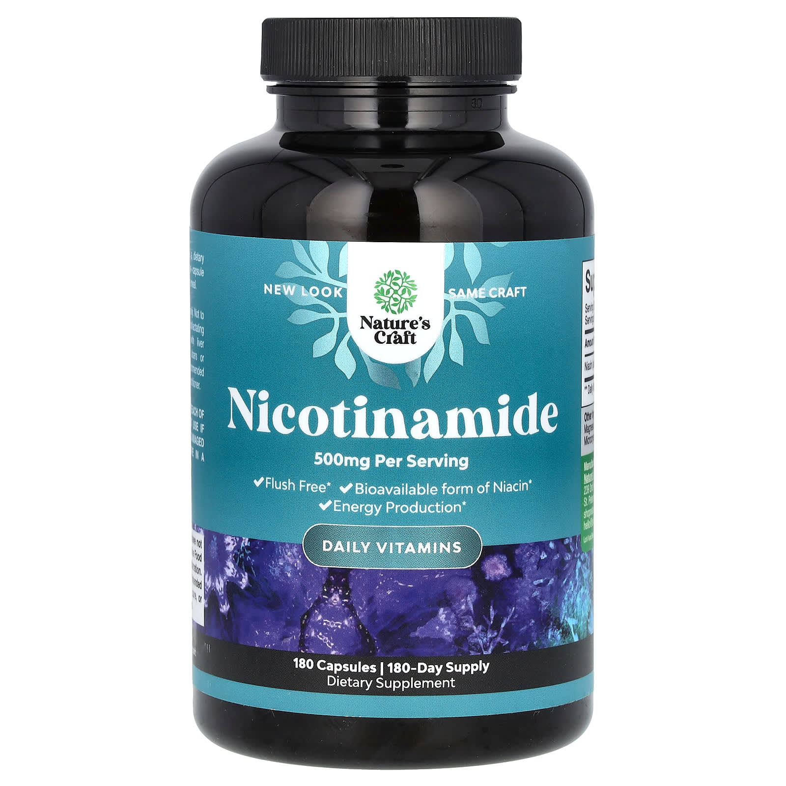 Nature's Craft, Nicotinamide, 500 mg , 180 Capsules - Image 1