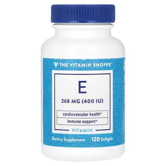 The Vitamin Shoppe, Vitamin E, 268 mg (400 IU), 120 Softgels - Image 1
