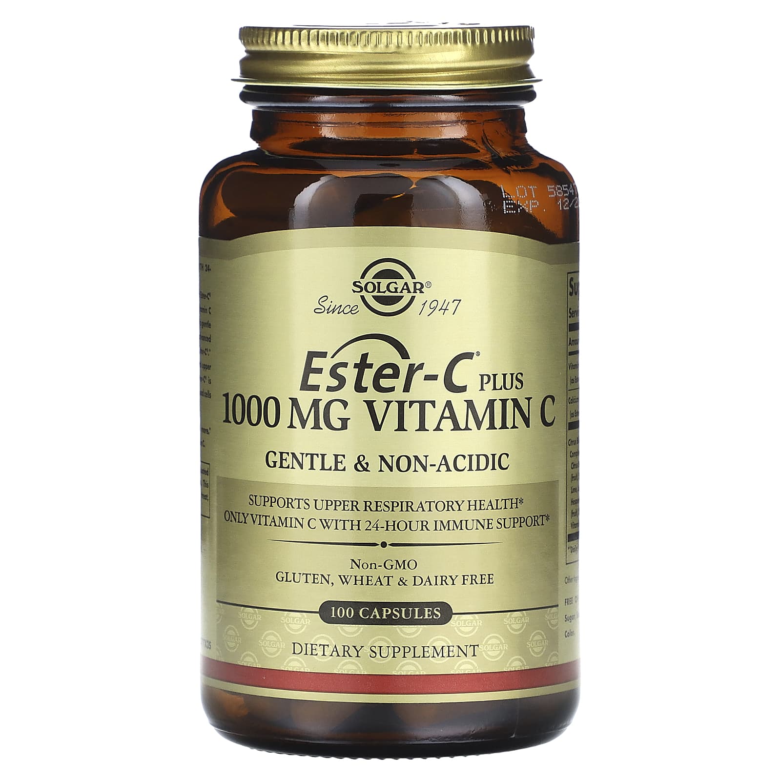 Solgar, Ester-C Plus, Vitamin C, 1,000 mg, 100 Capsules - Image 1