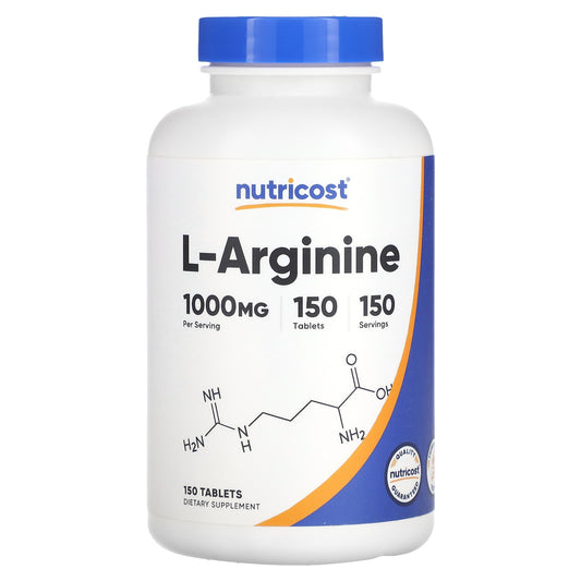 Nutricost, L-Arginine, 1,000 mg, 150 Tablets - Image 1