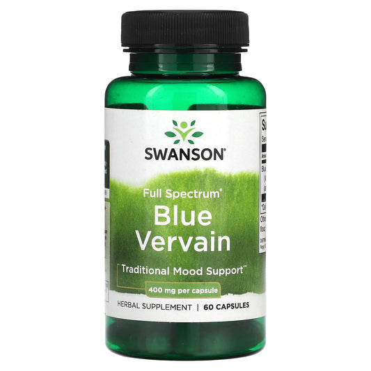 Swanson, Full Spectrum Blue Vervain, 400 mg, 60 Capsules - Image 1