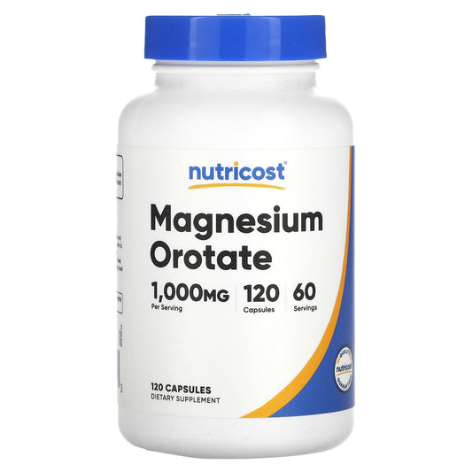 Nutricost, Magnesium Orotate, 120 Capsules (500 mg per Capsule)