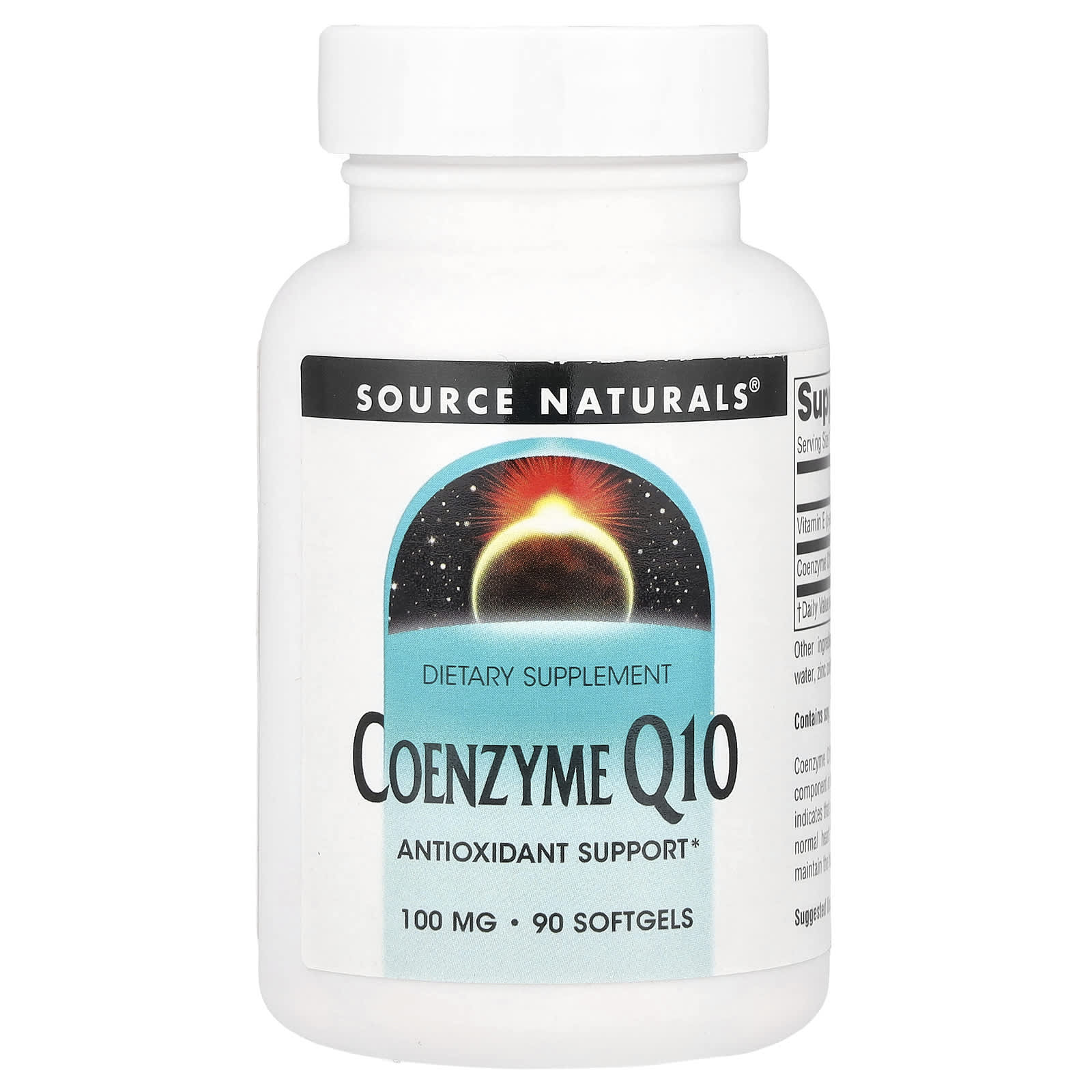 Source Naturals, Coenzyme Q10, 100 mg, 90 Softgels - Image 1