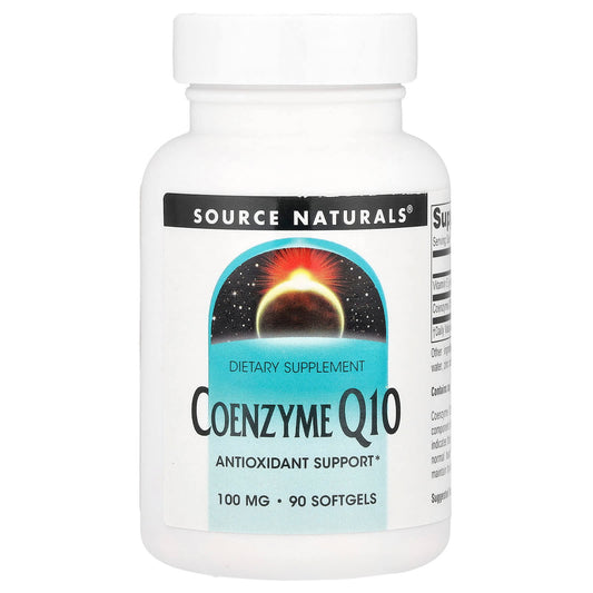 Source Naturals, Coenzyme Q10, 100 mg, 90 Softgels - Image 1
