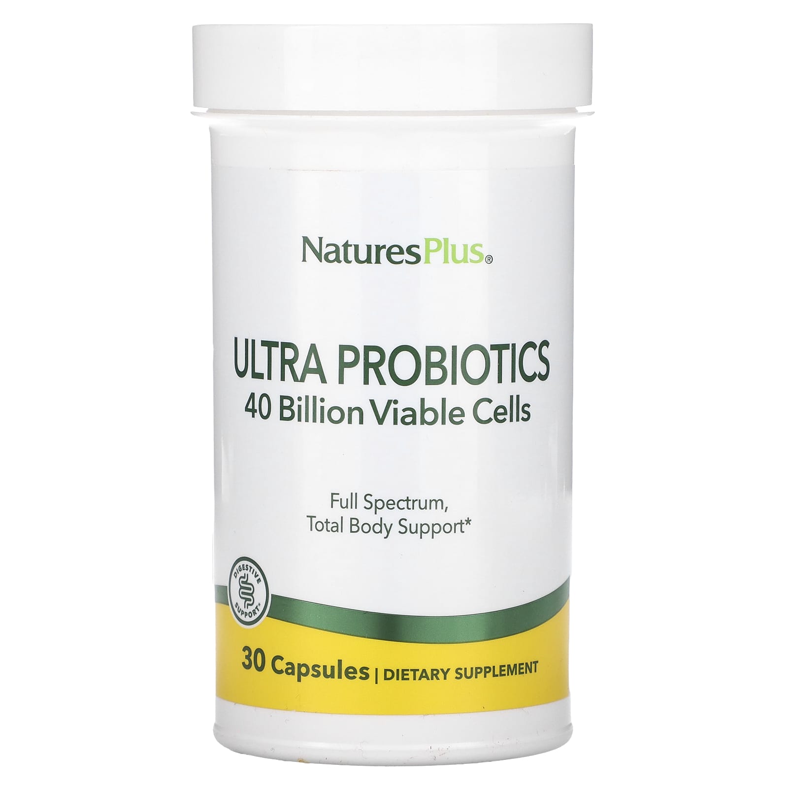 NaturesPlus, Ultra Probiotics, 40 Billion, 30 Capsules - Image 1