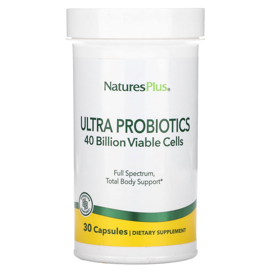 NaturesPlus, Ultra Probiotics, 40 Billion, 30 Capsules - Image 1