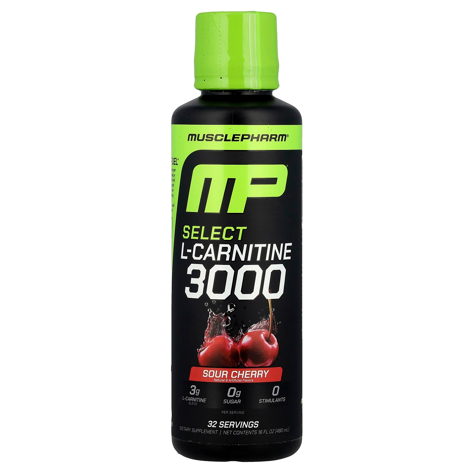 MusclePharm, Select L-Carnitine 3000, Sour Cherry , 16 fl oz (480 ml) - Image 1