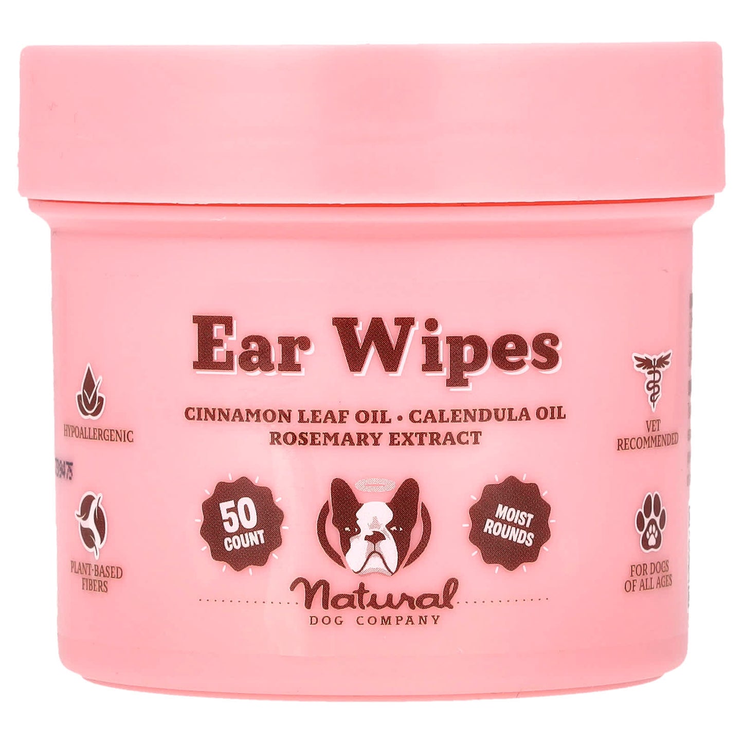 Natural Dog Company, Ear Wipes, 50 Count - Image 1