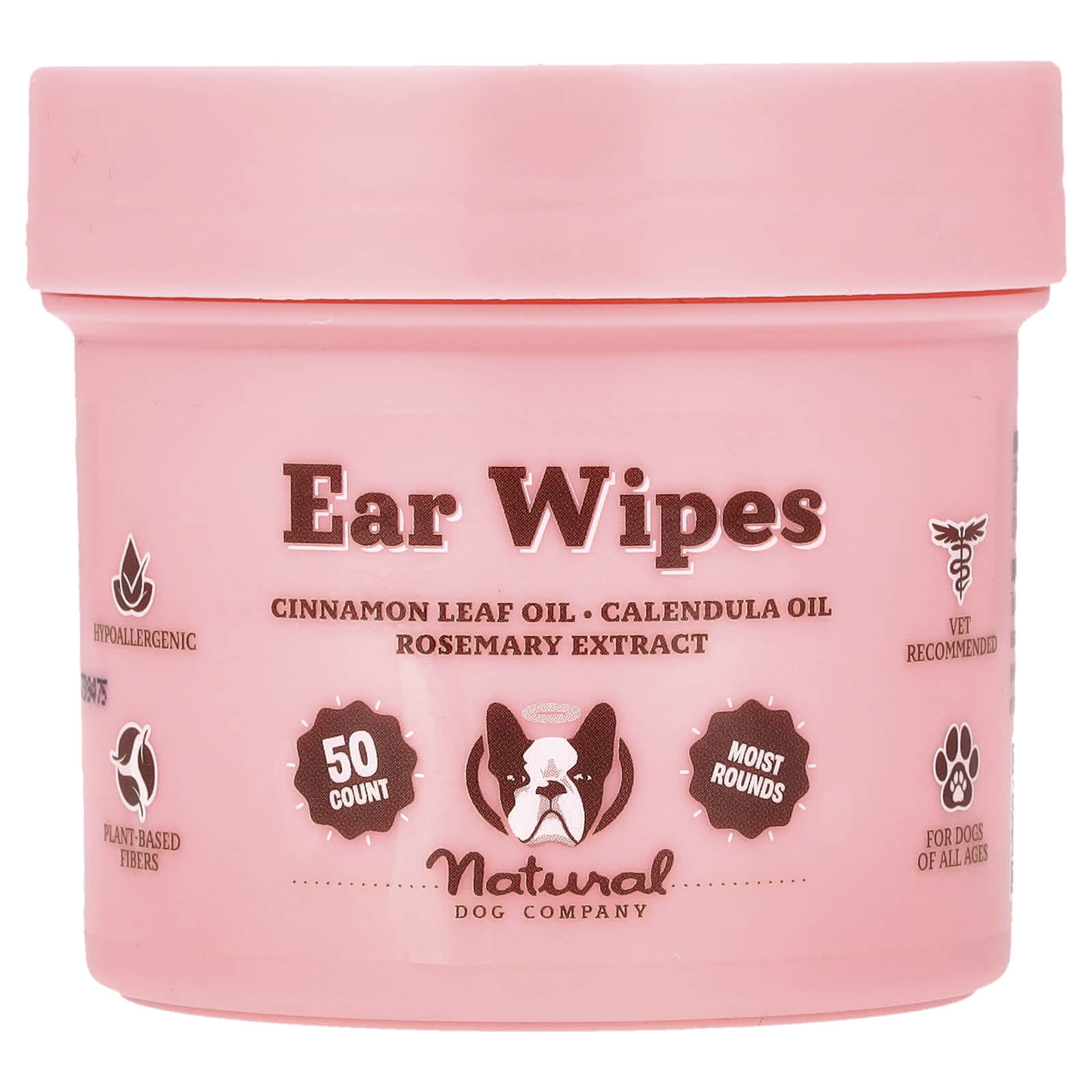 Natural Dog Company, Ear Wipes, 50 Count - Image 1