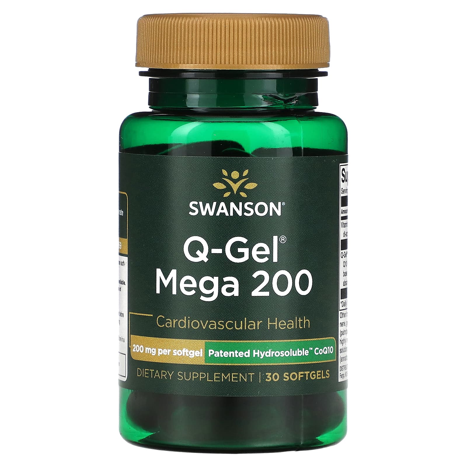 Swanson, Q-Gel Mega 200, 200 mg, 30 Softgels - Image 1