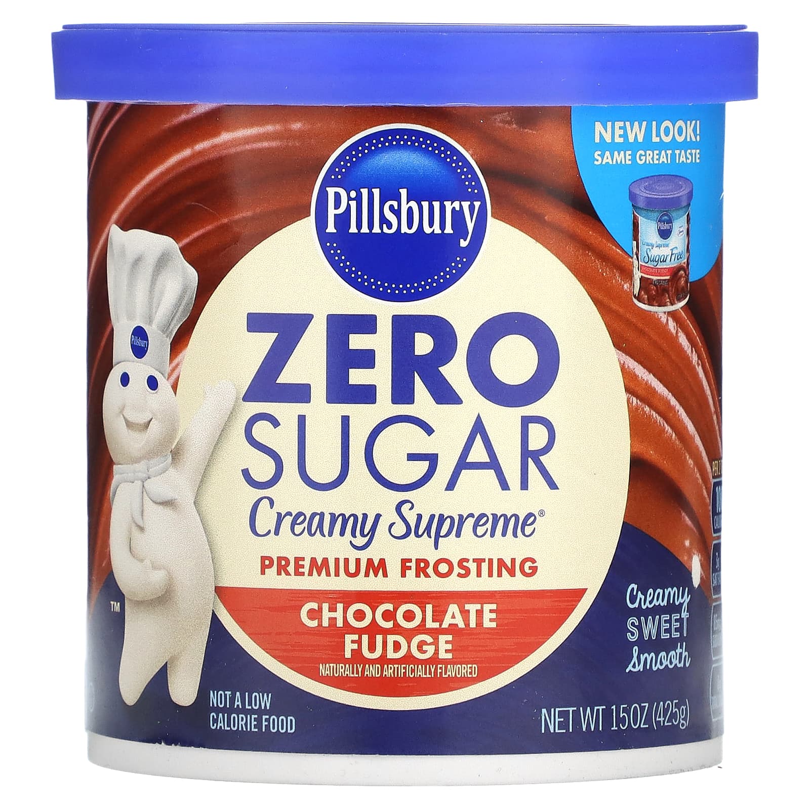 Pillsbury, Zero Sugar, Premium Frosting, Chocolate Fudge, 15 oz (425 g) - Image 1