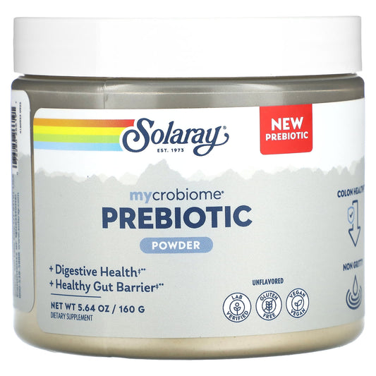 Solaray, Mycrobiome Prebiotic Powder, Unflavored, 5.64 oz (160 g) - Image 1
