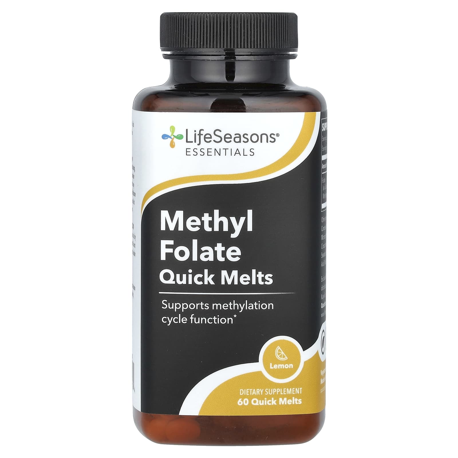 LifeSeasons, Methyl Folate Quick Melts, Lemon, 60 Quick Melts (1,660 mcg per Melt) - Image 1