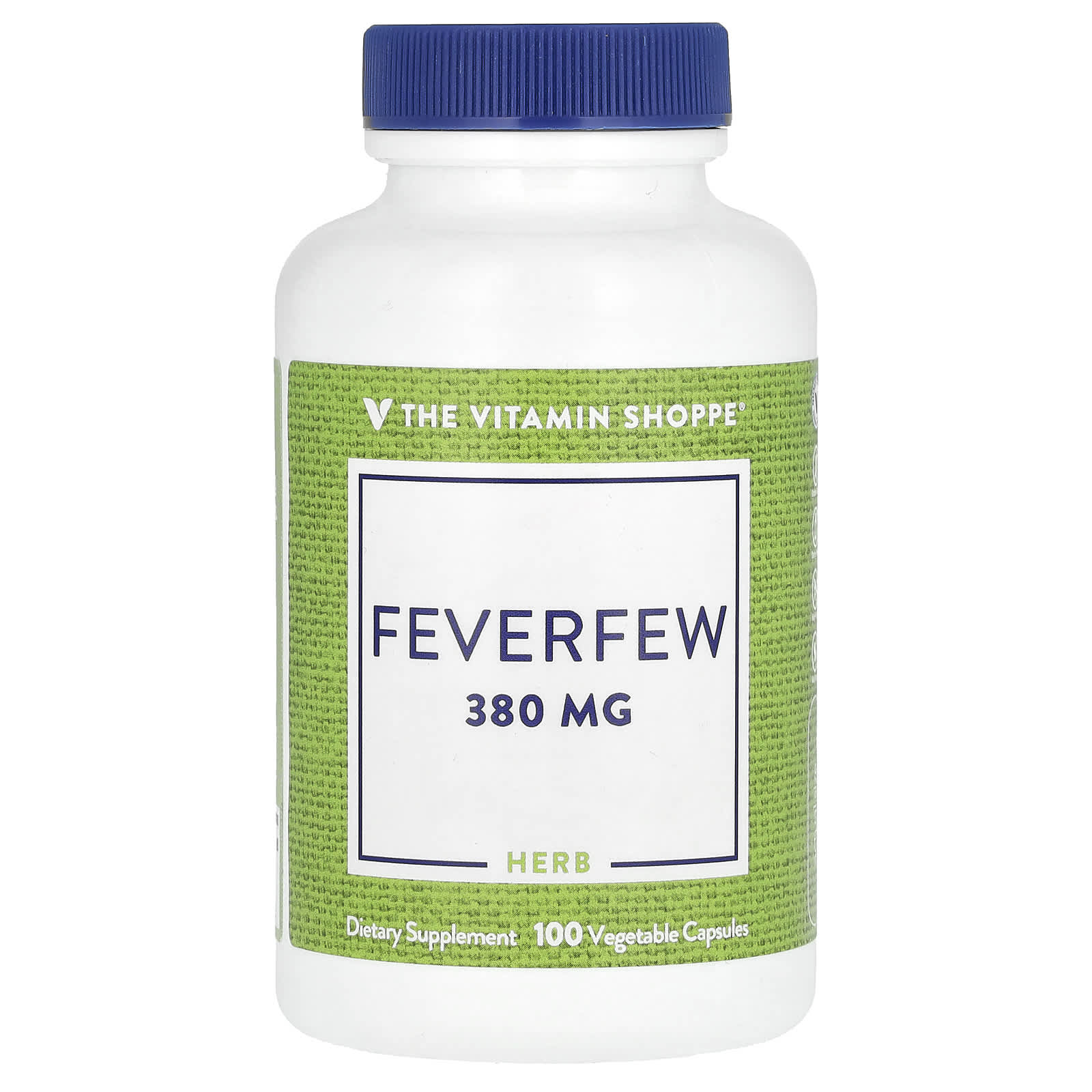 The Vitamin Shoppe, Feverfew, 380 mg, 100 Vegetable Capsules - Image 1