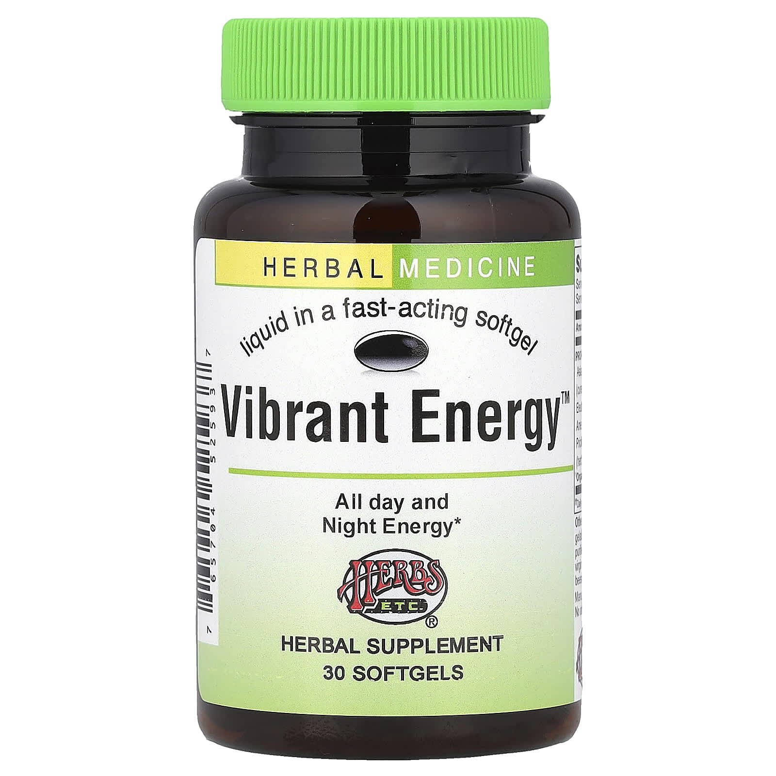 Herbs Etc. Vibrant Energy: All-Day Energy in 30 Softgels - Image 1